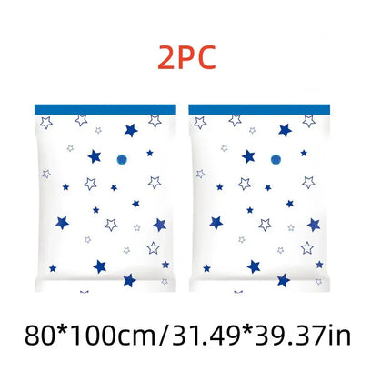 EcoWarra 2PC 80X100CM Compressed bag electric pump, travel vacuum bag pump, mini vacuum sealant machine, food space savings, food organizer