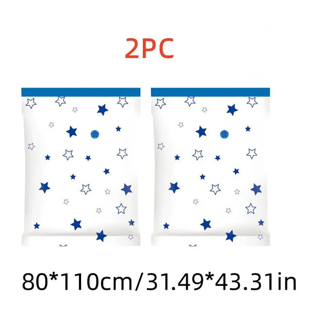 EcoWarra 2PC 80X110CM Compressed bag electric pump, travel vacuum bag pump, mini vacuum sealant machine, food space savings, food organizer