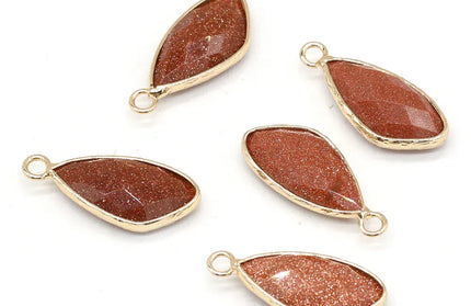 EcoWarra 2pc Natural Rose Clear Pink Quartz Labradorite Amethysts Stone Charm Pendant for Necklaces Earrings Jewelry Making Accessories
