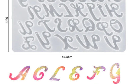 EcoWarra 3 Alphabet & Number Resin Silicone Mold – Letter Mould for DIY Keychains, Jewelry & Pendants