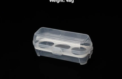 EcoWarra 3 grids Outdoor Shockproof Egg Box Storage Box, Portable Camping Shatterproof Egg Tray, Home Plastic Protection Box, Travel Shatterproof