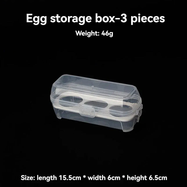 EcoWarra 3 grids Outdoor Shockproof Egg Box Storage Box, Portable Camping Shatterproof Egg Tray, Home Plastic Protection Box, Travel Shatterproof