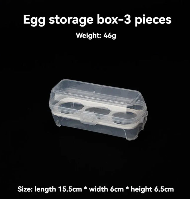 EcoWarra 3 grids Outdoor Shockproof Egg Box Storage Box, Portable Camping Shatterproof Egg Tray, Home Plastic Protection Box, Travel Shatterproof