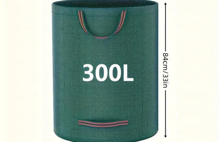 EcoWarra 300L PP Garden Waste Bags Heavy-Duty  Reusable Yard Debris Bags with Industrial Fabric and Handles for Plant, and Leaf Collection