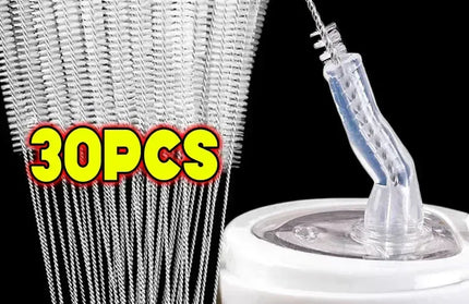 EcoWarra 30pcs / 17cm Drinking Straw Cleaning Brush Kit Reusable Tube Pipe Cleaner Nylon Stainless Steel Long Cleaning Brushes for Baby Cup Bottles