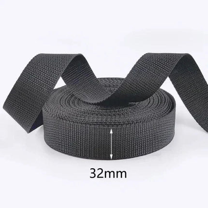 EcoWarra 32mm 8M Meetee 20mm-100mm Nylon Webbing Strap Backpack Bag Safety Ribbon Band Belt Dog Collar Binding Tape DIY Sewing Accessories
