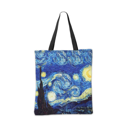 EcoWarra 35x40cm Van Gogh Series Tote Bag Cosmetic Pouch Oil Painting Starry Night Sunflower Travel Handbag Practical Combination Shopping Bags