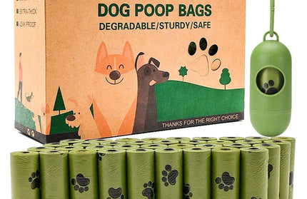 EcoWarra 36 rolls and divider Eco-Friendly Dog Poop Bags Biodegradable Compostable Scented Plant-Based PLA+PBAT Flushable Pet Waste Bags for Dogs and Cats