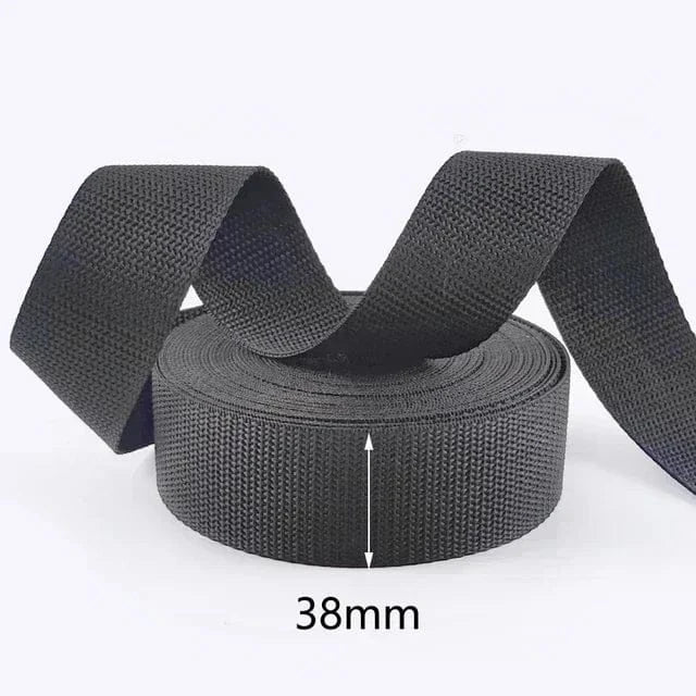 EcoWarra 38mm 8M Meetee 20mm-100mm Nylon Webbing Strap Backpack Bag Safety Ribbon Band Belt Dog Collar Binding Tape DIY Sewing Accessories