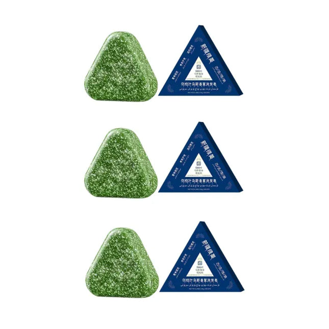 EcoWarra 3pcs Natural Usman Grass Herbal Shampoo Bar – Oil Control, Anti-Dandruff & Hair Growth Care