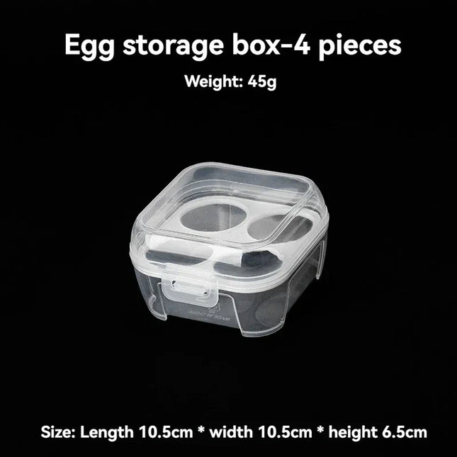 EcoWarra 4 grids Outdoor Shockproof Egg Box Storage Box, Portable Camping Shatterproof Egg Tray, Home Plastic Protection Box, Travel Shatterproof