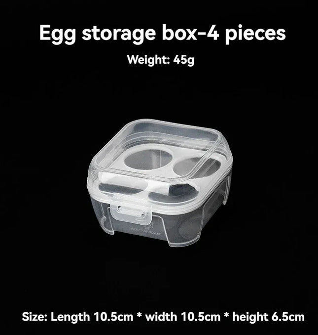 EcoWarra 4 grids Outdoor Shockproof Egg Box Storage Box, Portable Camping Shatterproof Egg Tray, Home Plastic Protection Box, Travel Shatterproof