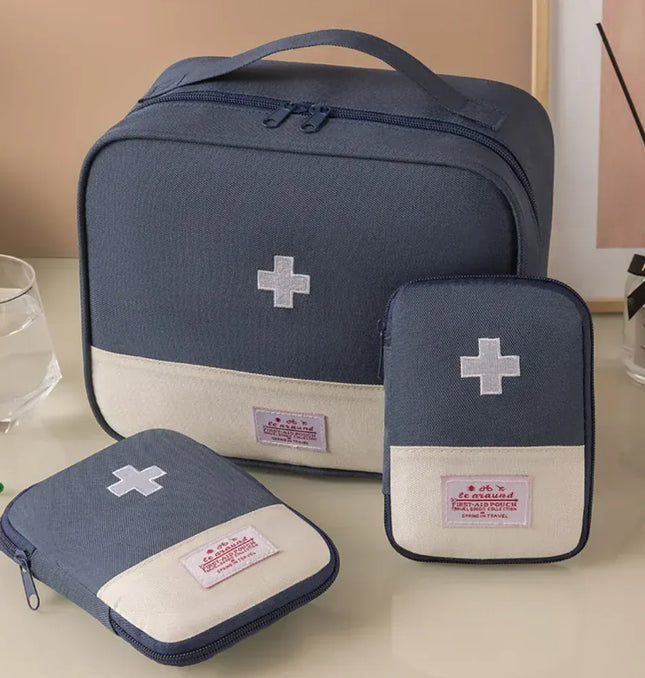 EcoWarra 4 Sizes Portable Medicine Bag Travel First Aid Kit Medicine Bag Storage Bag Survival Kit Medicine Box Outdoor Emergency Camping