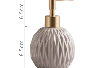 EcoWarra 400ml / Khaki Ceramic Bathroom Reusable Soap Dispenser Lotion Bottles Liquid Pump Bottle Lotion Dispenser Soap Dispenser Bathroom Decoration