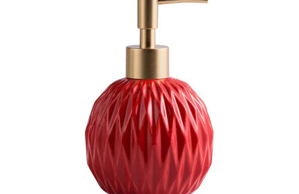 EcoWarra 400ml / Red Ceramic Bathroom Reusable Soap Dispenser Lotion Bottles Liquid Pump Bottle Lotion Dispenser Soap Dispenser Bathroom Decoration