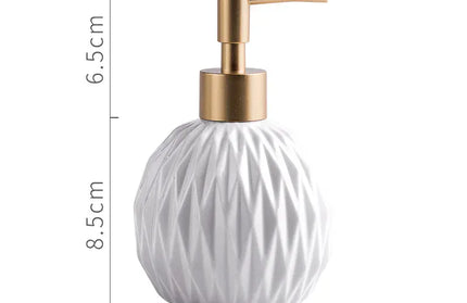 EcoWarra 400ml / white Ceramic Bathroom Reusable Soap Dispenser Lotion Bottles Liquid Pump Bottle Lotion Dispenser Soap Dispenser Bathroom Decoration