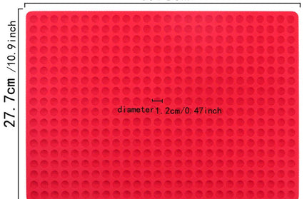 EcoWarra 468 hole red color 468 Mini hemispherical hole Mold Microwave Oven Pad Kitchen Drainage mat soft Silicone Mold making dog food Chocolate Candy Mold