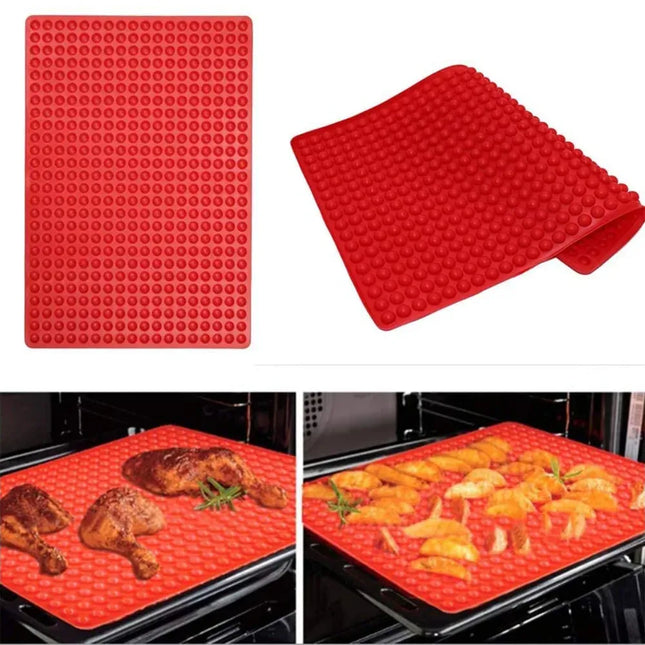 EcoWarra 468 Mini hemispherical hole Mold Microwave Oven Pad Kitchen Drainage mat soft Silicone Mold making dog food Chocolate Candy Mold