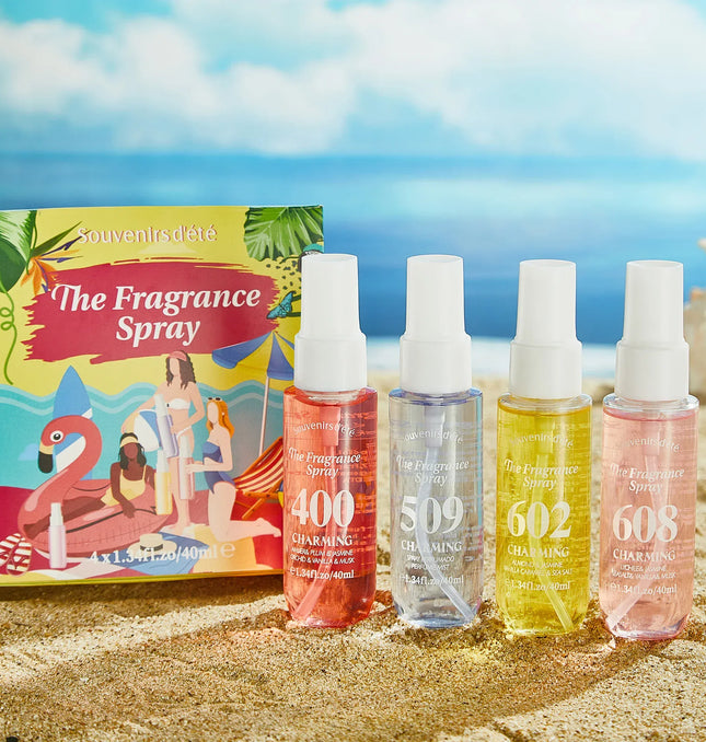 EcoWarra 4pcs 4pcs Digital perfume, fresh fragrance, lasting fragrance in hair, alcohol free body fragrance spray, ideal gift for girls