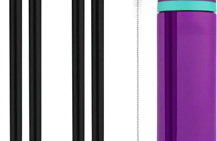 EcoWarra 4PCS Black 4/6/12PCS Replacement Straws for Owala Water Bottle 24 oz 32 oz, Reusable Plastic Straws with Cleaning Brush