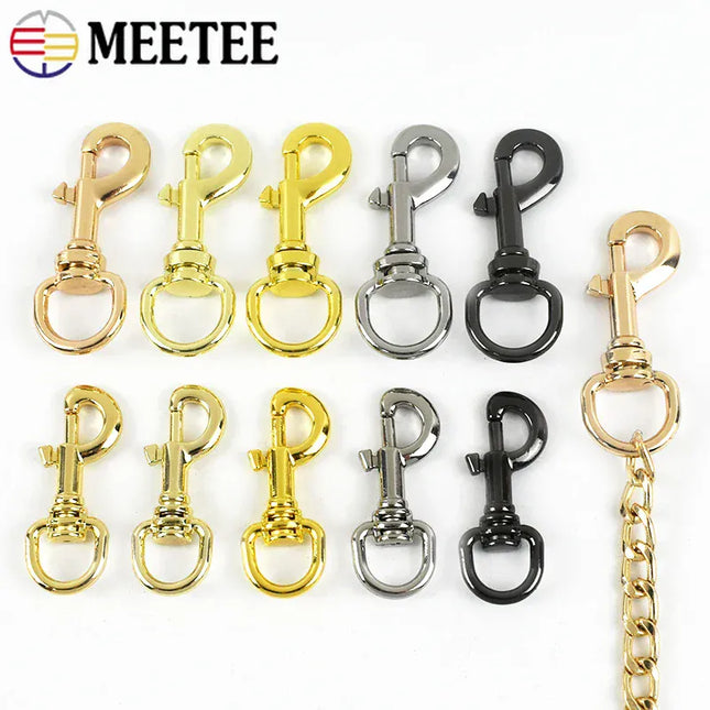 EcoWarra 5/10/20Pcs 11/15mm Metal Buckle Bag Strap Keychain Swivel Trigger Clips Lobster Clasp Dog Collar Snap Hook Carabiner Accessories