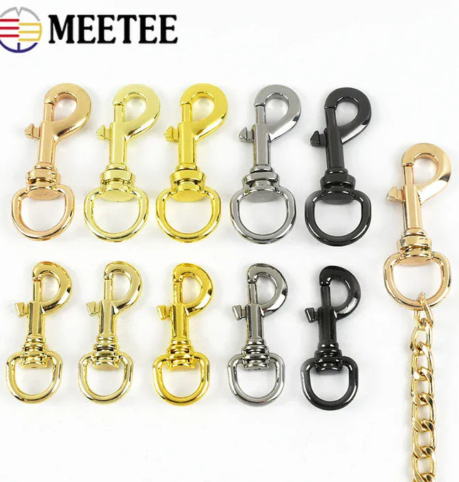 EcoWarra 5/10/20Pcs 11/15mm Metal Buckle Bag Strap Keychain Swivel Trigger Clips Lobster Clasp Dog Collar Snap Hook Carabiner Accessories