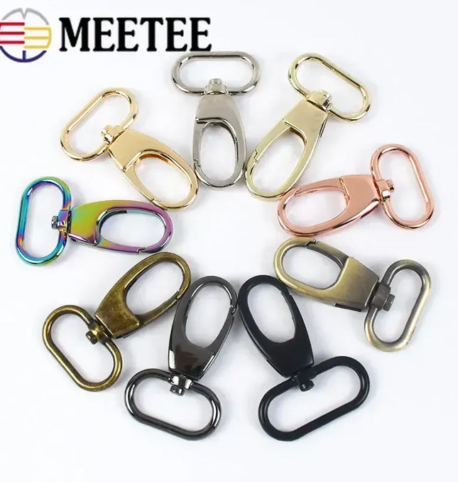 EcoWarra 5/10Pcs 19/25/32/38mm Metal Buckle Swivel Clasp for Strap Dog Collar Webbing Trigger Clip Snap Hooks DIY Bag Buckles Accessories