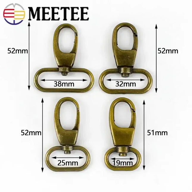 EcoWarra 5/10Pcs 19/25/32/38mm Metal Buckle Swivel Clasp for Strap Dog Collar Webbing Trigger Clip Snap Hooks DIY Bag Buckles Accessories