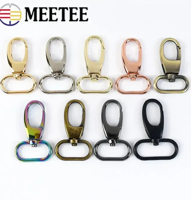 EcoWarra 5/10Pcs 19/25/32/38mm Metal Buckle Swivel Clasp for Strap Dog Collar Webbing Trigger Clip Snap Hooks DIY Bag Buckles Accessories