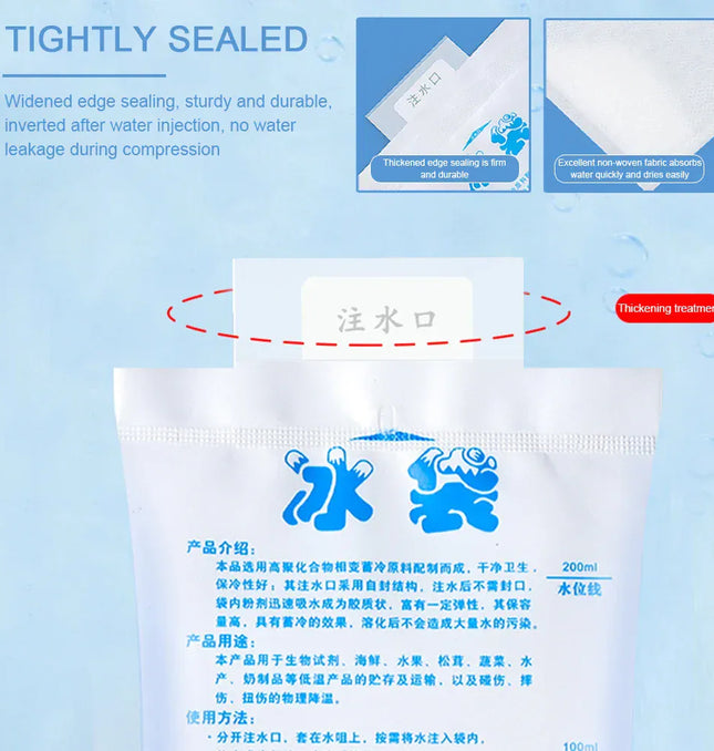 EcoWarra 5/10pcs Cooler Bag,Gel Ice Packs,Reusable Cold Compress Packs,Hot And Cold Gel Iceing Bag,For Injuries,Pain Relief Ice Bag 보냉백