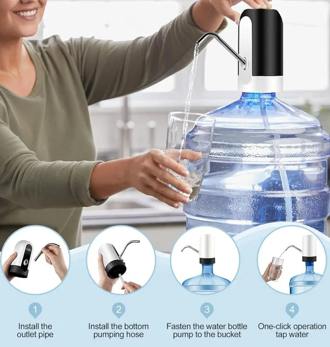 EcoWarra 5 Gallon Water Bottle Dispenser USB Rechargeable Water Bottle Pump Camping Portable Electric Water Dispenser Reusable