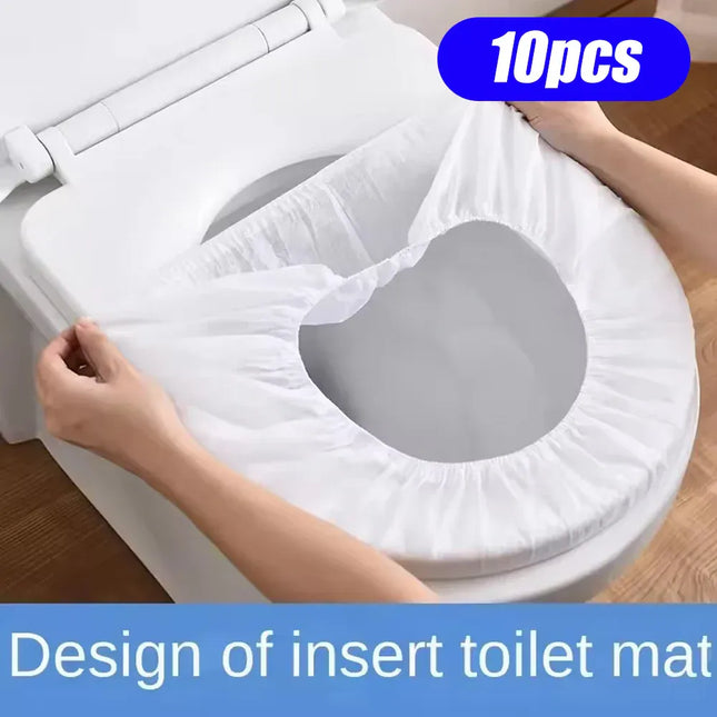 EcoWarra 50/20/10pcs Portable Disposable Toilet Seat Cover Waterproof Non-woven Protective Cover Seat Cushion Travel Camp Hotel Bathroom
