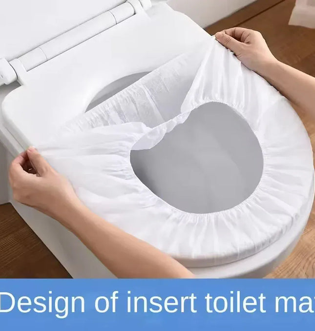 EcoWarra 50/20/10pcs Portable Disposable Toilet Seat Cover Waterproof Non-woven Protective Cover Seat Cushion Travel Camp Hotel Bathroom