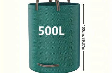 EcoWarra 500L PP Garden Waste Bags Heavy-Duty  Reusable Yard Debris Bags with Industrial Fabric and Handles for Plant, and Leaf Collection