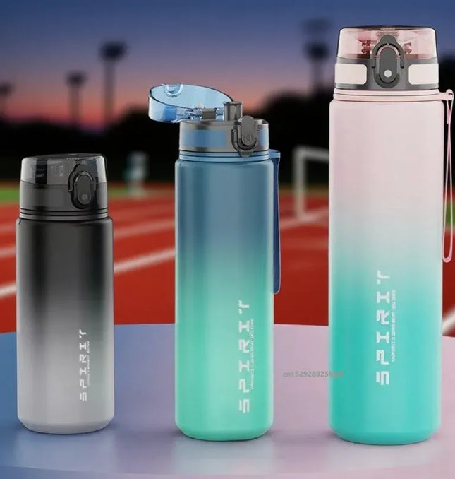 EcoWarra 500ML/650ML/750ML/1000ML Sports Water Bottle Motivational Leak Proof Portable Reusable Plastic Cups Outdoor Travel Gym Jugs