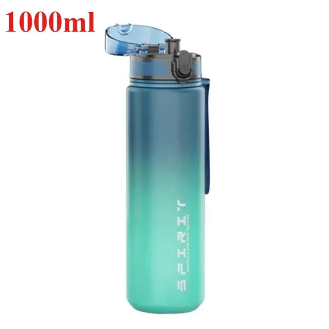 EcoWarra 500ML/650ML/750ML/1000ML Sports Water Bottle Motivational Leak Proof Portable Reusable Plastic Cups Outdoor Travel Gym Jugs