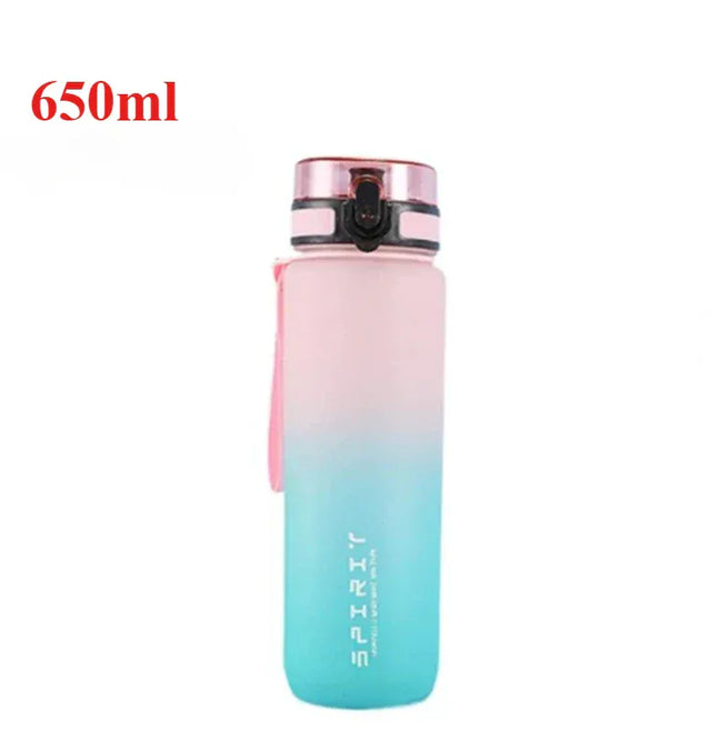 EcoWarra 500ML/650ML/750ML/1000ML Sports Water Bottle Motivational Leak Proof Portable Reusable Plastic Cups Outdoor Travel Gym Jugs