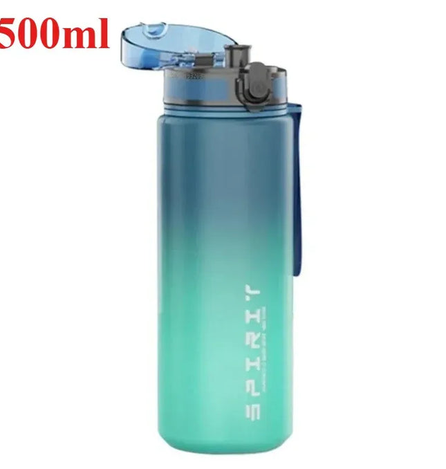 EcoWarra 500ml-blue 500ML/650ML/750ML/1000ML Sports Water Bottle Motivational Leak Proof Portable Reusable Plastic Cups Outdoor Travel Gym Jugs