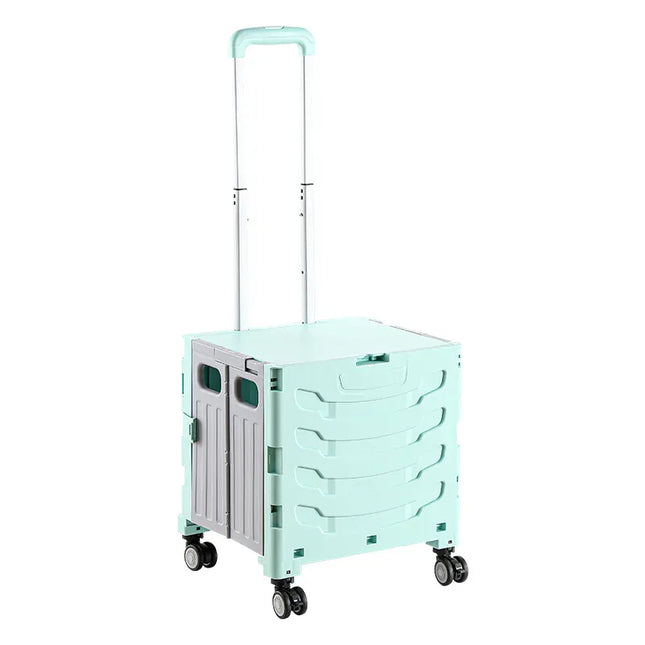 EcoWarra 5S Quick Folding Shopping Trolley Large Capacity Hand-Pulled Cart Climb Stairs Vegetable Bung Lightweight Travel Picnic Handcart