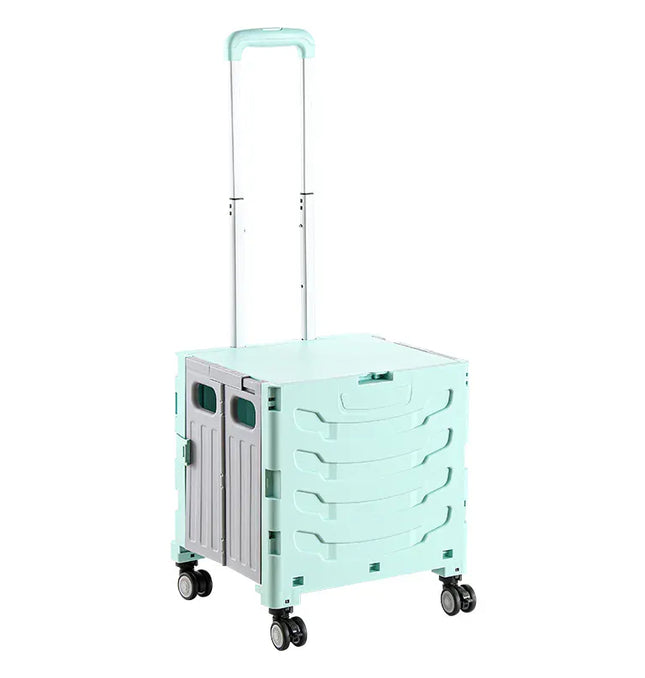 EcoWarra 5S Quick Folding Shopping Trolley Large Capacity Hand-Pulled Cart Climb Stairs Vegetable Bung Lightweight Travel Picnic Handcart