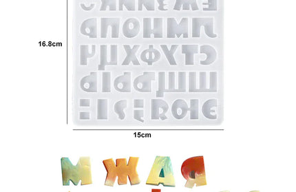 EcoWarra 6 Alphabet & Number Resin Silicone Mold – Letter Mould for DIY Keychains, Jewelry & Pendants