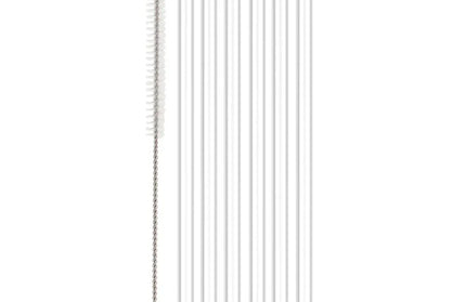 EcoWarra 6 pcs 6 Pcs Replacement Straws Compatible with Stanley 30oz 40oz Tumbler, Reusable Plastic clear straws with 1 Cleaning Brush