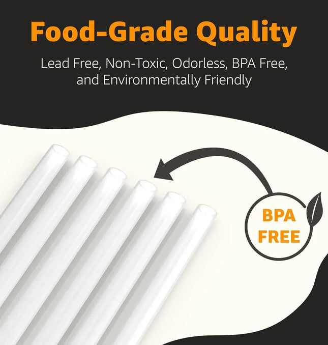 EcoWarra 6 pcs 6 Pcs Replacement Straws Compatible with Stanley 30oz 40oz Tumbler, Reusable Plastic clear straws with 1 Cleaning Brush
