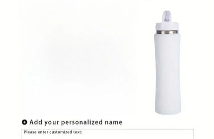 EcoWarra 600ml / WHITE Personalized Insulated Stainless Steel Water Bottle with Straw - Engraved Fitness/Cycling Bottle, Perfect Gift for Men & Women