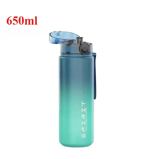 EcoWarra 650ml-blue 500ML/650ML/750ML/1000ML Sports Water Bottle Motivational Leak Proof Portable Reusable Plastic Cups Outdoor Travel Gym Jugs