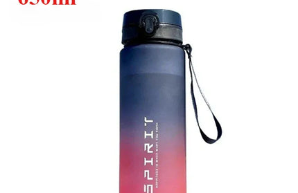 EcoWarra 650ml-red 500ML/650ML/750ML/1000ML Sports Water Bottle Motivational Leak Proof Portable Reusable Plastic Cups Outdoor Travel Gym Jugs