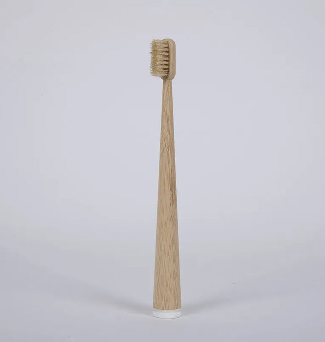 EcoWarra 6PCS 6 Pack Boar Bristle & Bamboo Toothbrush 100% Fully Biodegradable Plastic & Nylon Free Natural Tooth Brushes Oral Care Tool
