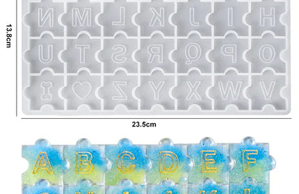 EcoWarra 7 Alphabet & Number Resin Silicone Mold – Letter Mould for DIY Keychains, Jewelry & Pendants