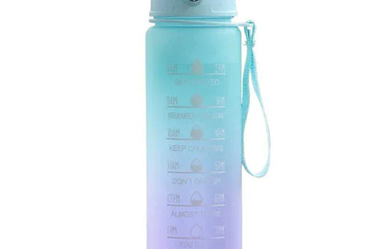 EcoWarra 750ml-green 500ML/650ML/750ML/1000ML Sports Water Bottle Motivational Leak Proof Portable Reusable Plastic Cups Outdoor Travel Gym Jugs
