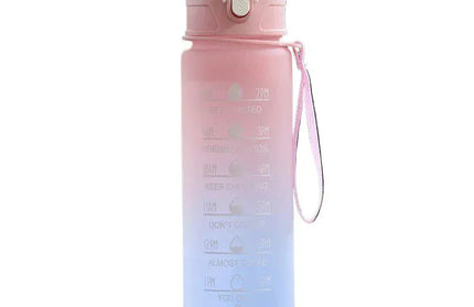 EcoWarra 750ml-pink 500ML/650ML/750ML/1000ML Sports Water Bottle Motivational Leak Proof Portable Reusable Plastic Cups Outdoor Travel Gym Jugs